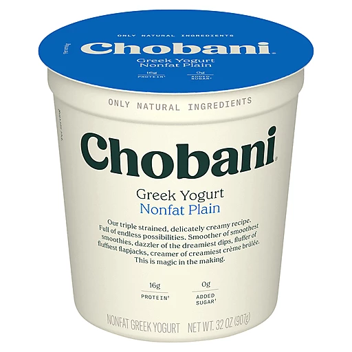 CHOBANI YOGURT, GREEK, NON-FAT PLAIN 32oz