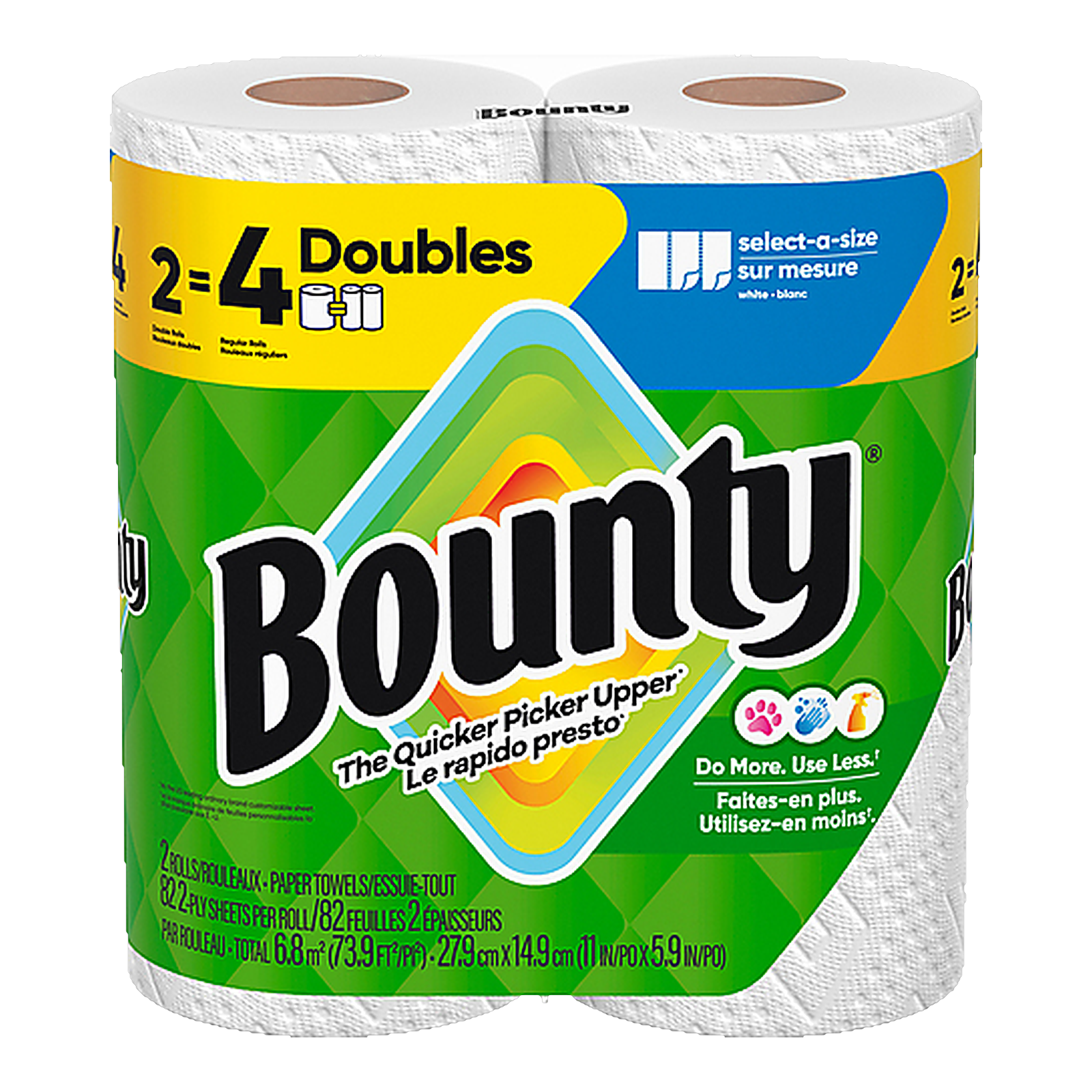 Bounty Paper Towels, 2 Double Rolls