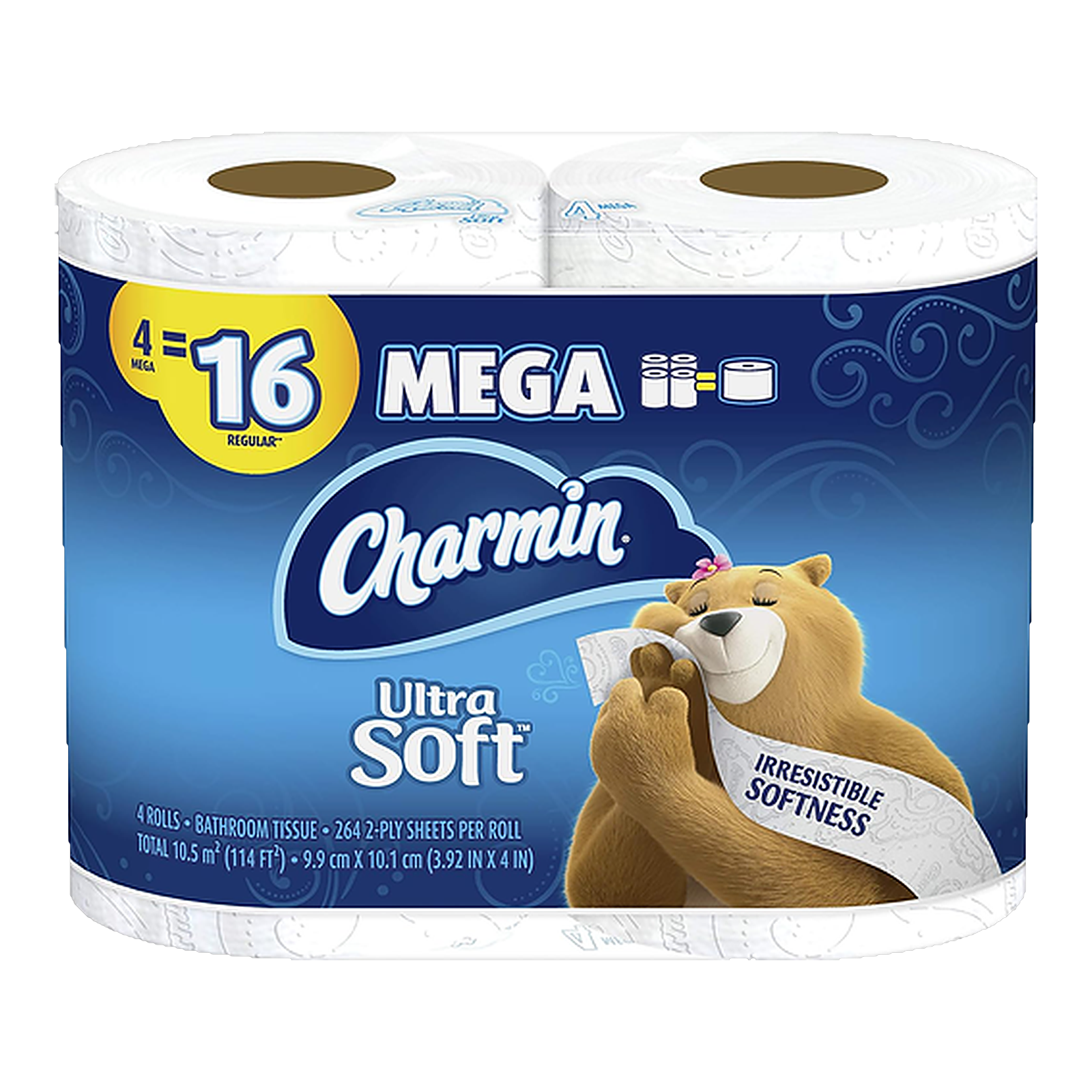 Charmin Ultra Soft Toilet Paper, 4 Mega Rolls