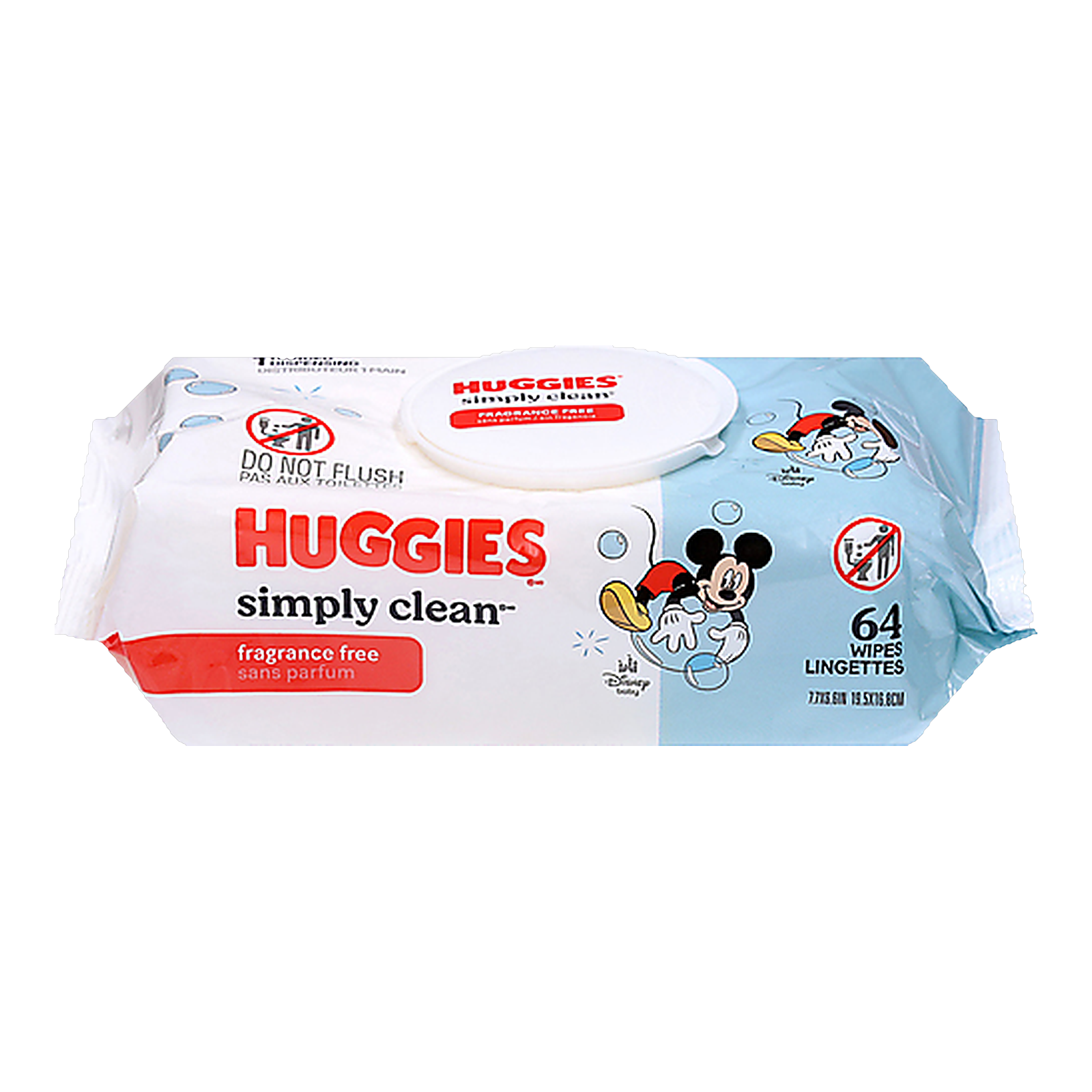 Huggies Simply Clean Fragrance-Free Baby Wipes, 64 Count