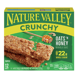 Nature Valley Oats ’n Honey Crunchy Granola Bars, 6 Pouches