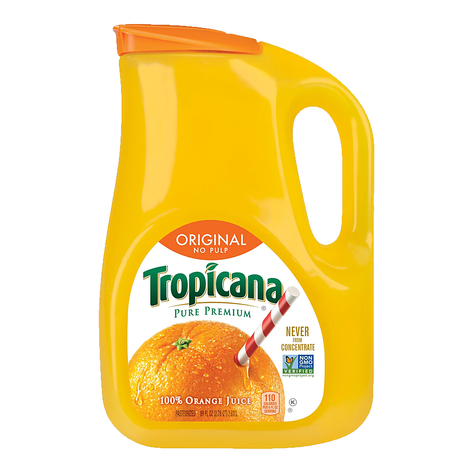 Tropicana Pure Premium Orange Juice, No Pulp, 89 oz