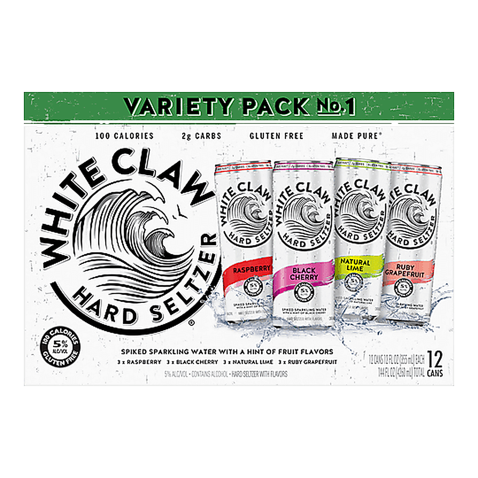 White Claw Hard Seltzer Variety Pack No. 1, 12-Pack